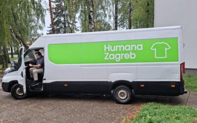Humana Zagreb – crveni kontejner za staru odjeću u našoj školi